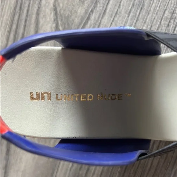 Women's Black and Blue Heels - Picture 2 of 5